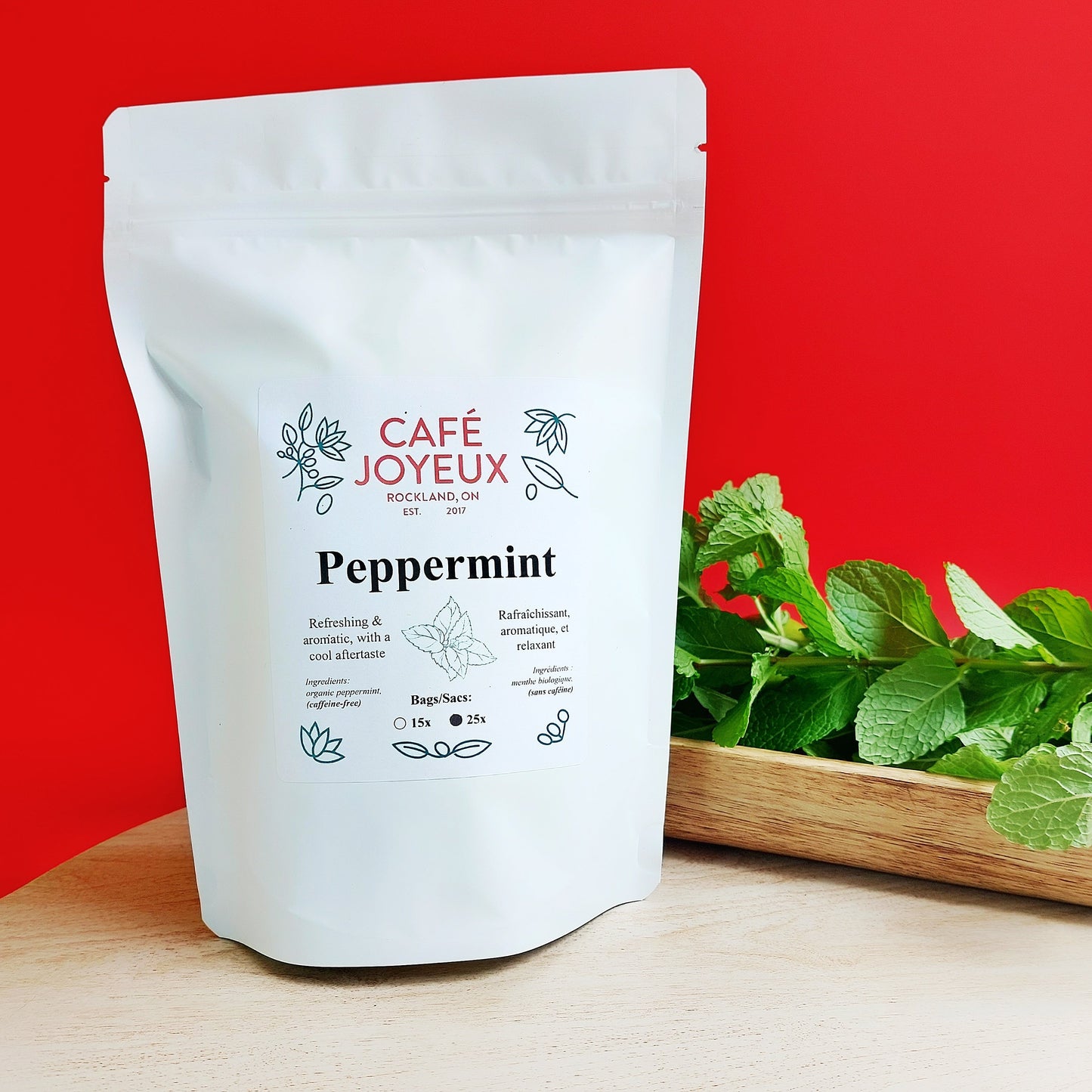 Joyful Tea: Peppermint | Thé Joyeux: Menthe Poivrée